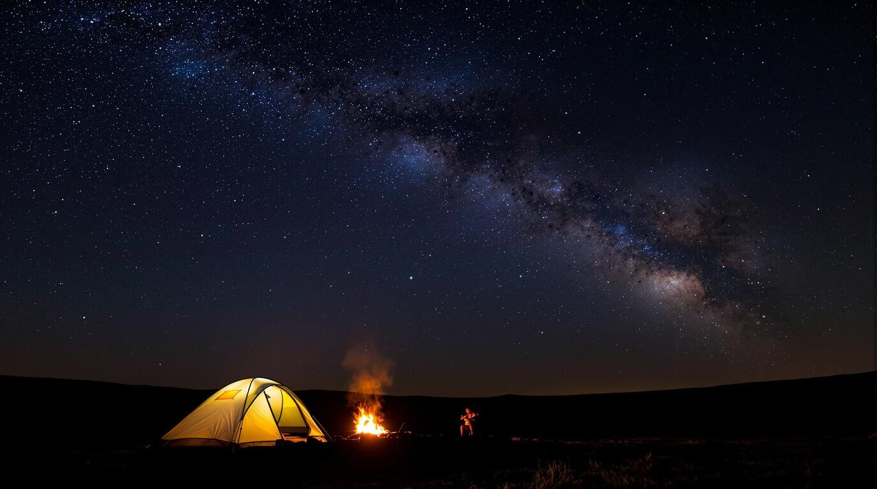 全能影视-用户投稿：户外露营星空延时摄影
